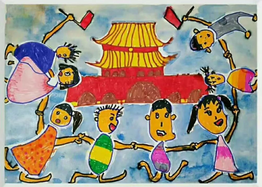 步骤6：祖国妈妈我们爱你