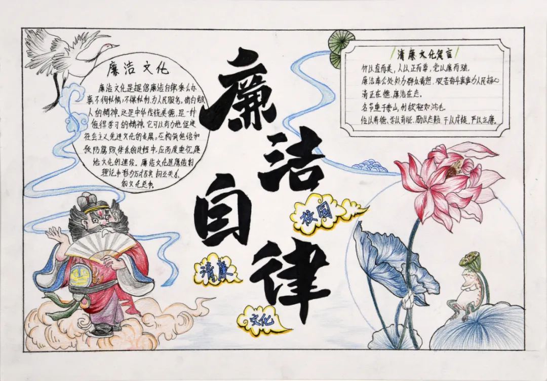 “党风廉政 清正廉洁”手抄报一等奖5张-图4