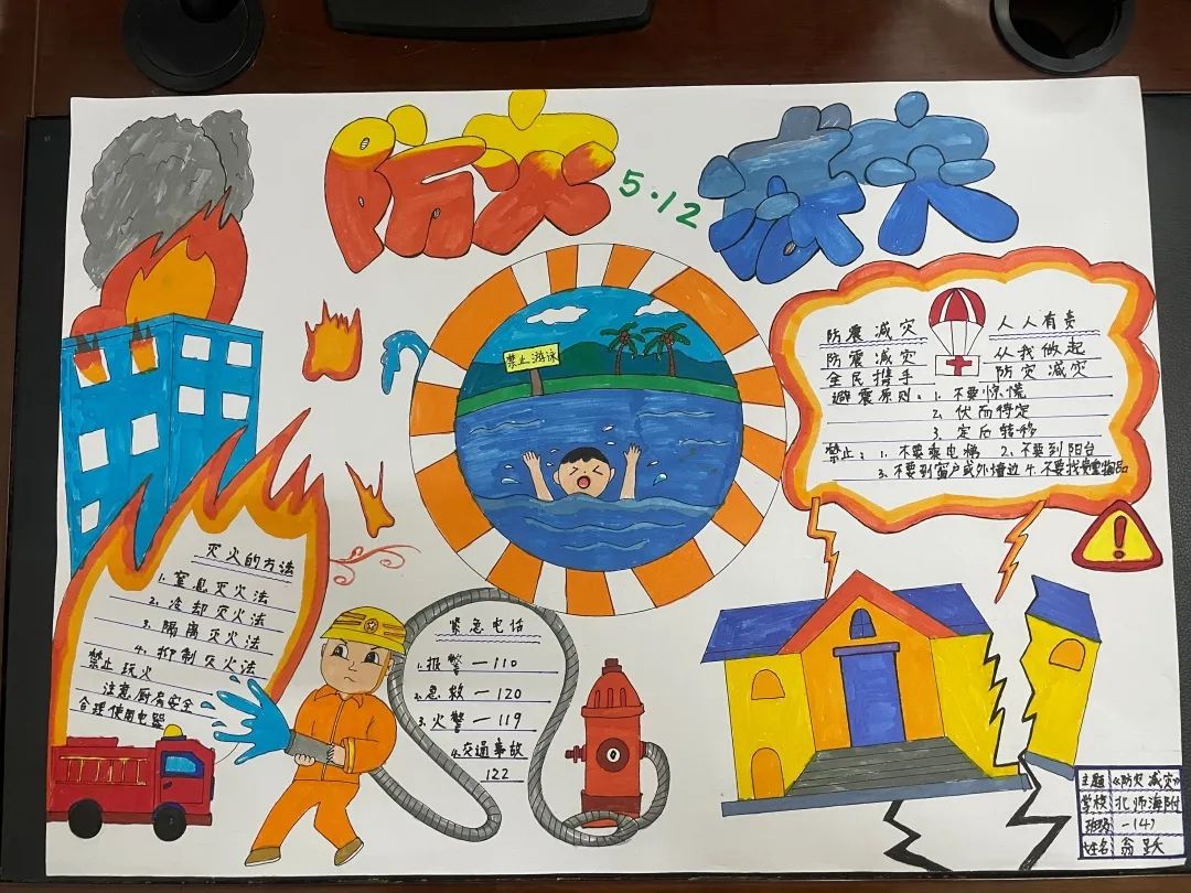 512防震减灾手抄报作品 防灾减灾,珍爱生命!-图2