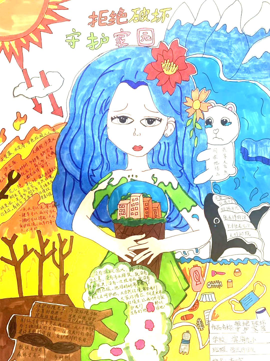 防灾减灾，有“画”要说 安全宣传手抄报5张-图3