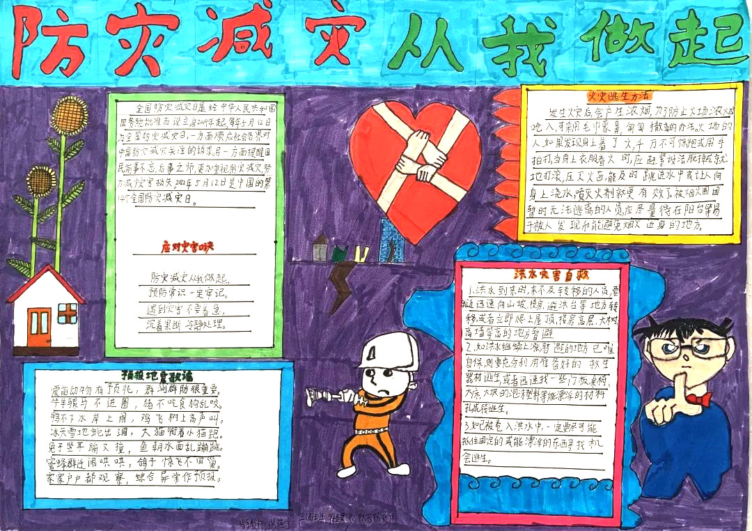 "防灾减灾 从我做起" 防灾减灾手抄报简单漂亮-图5