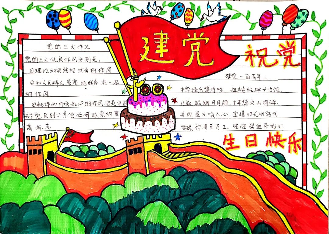 “童心向党 永远跟党走”手抄报作品简单漂亮-图4