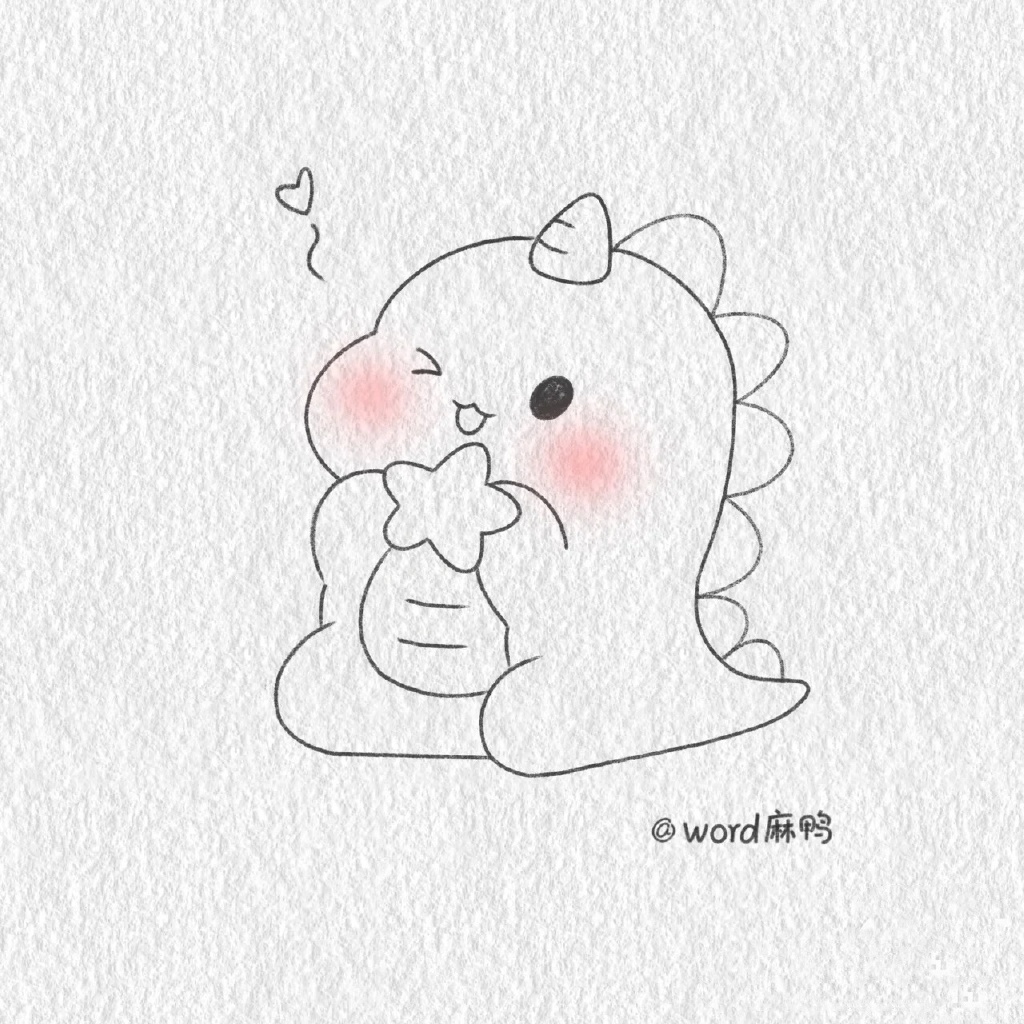 一组可爱卡通动物简笔画-图1