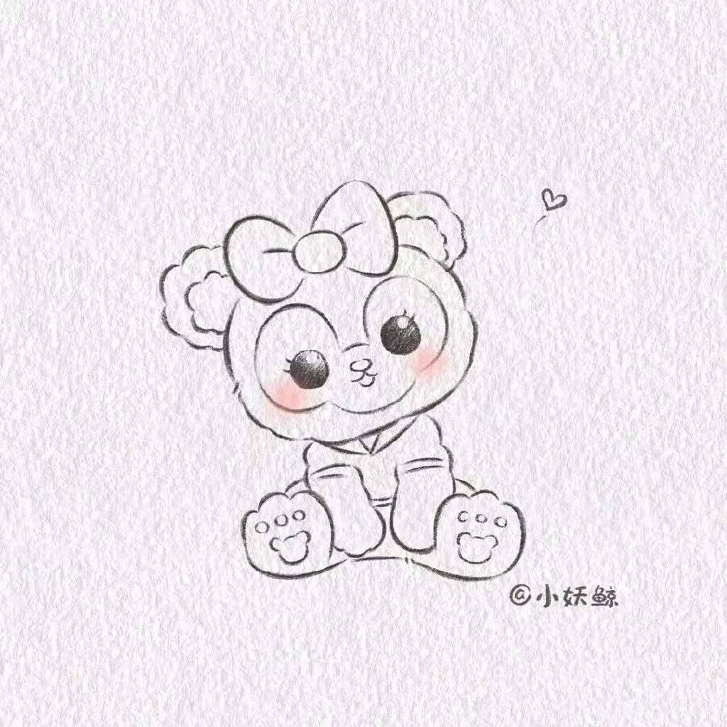 一组可爱卡通动物简笔画图片-图7