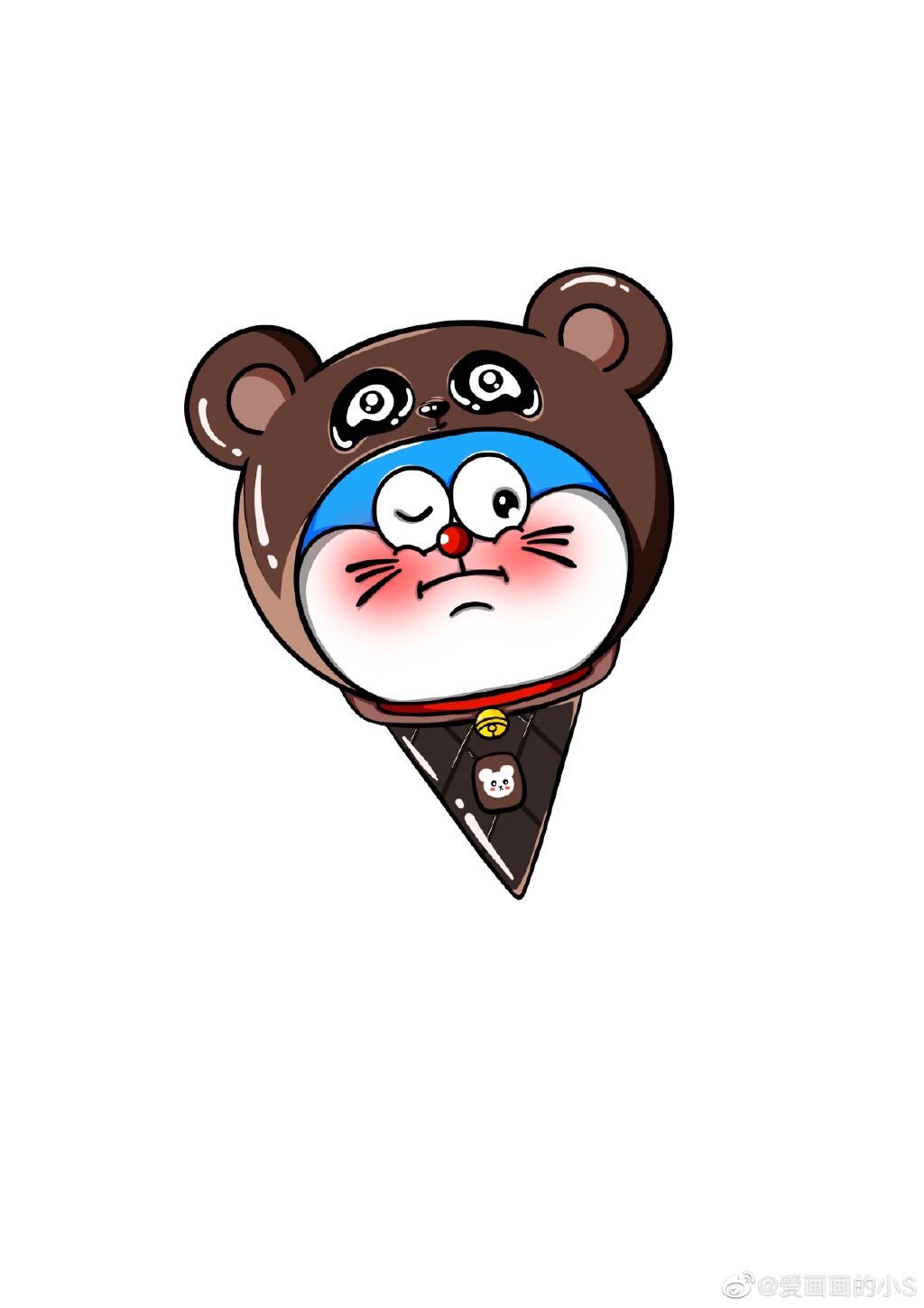巧克力哆啦A梦 巧克力味的冰淇淋你喜欢吗？