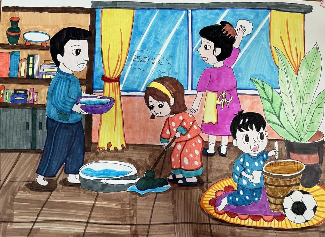 劳动创造幸福 五一劳动节儿童节绘画比赛作品-图4