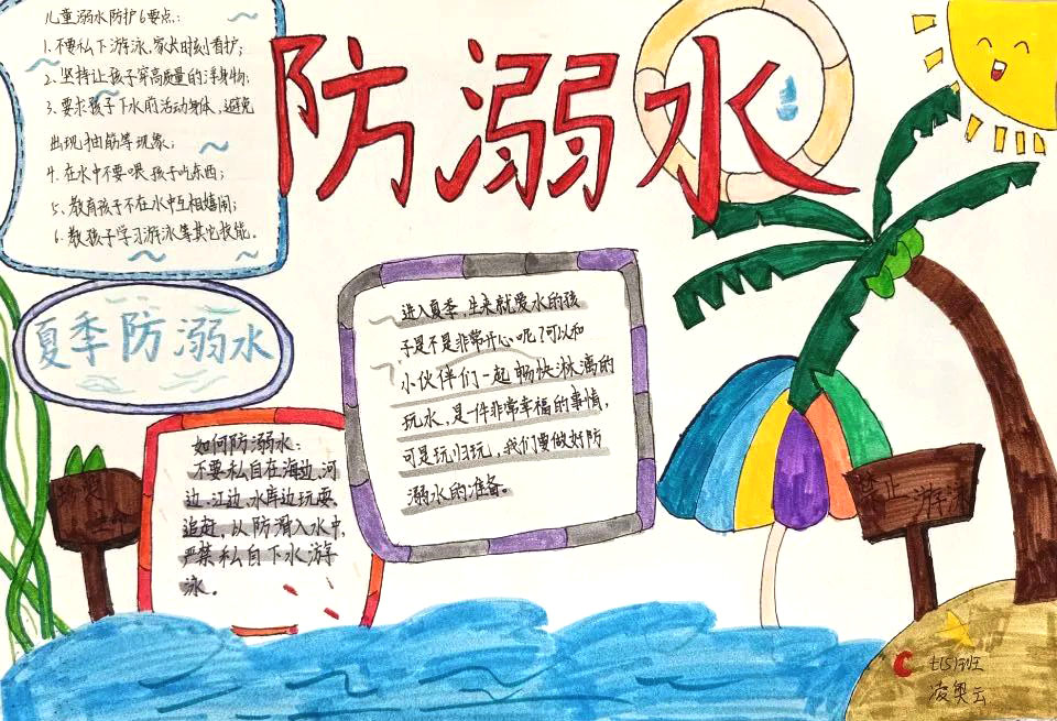 防溺水安全教育手抄报图片8张-图4