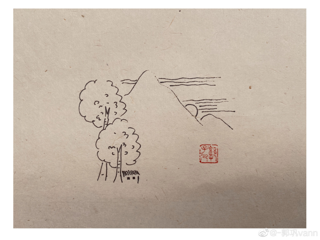 “风日晴和人意好，夕阳箫鼓几船归。 ”风景简笔画图片-图1