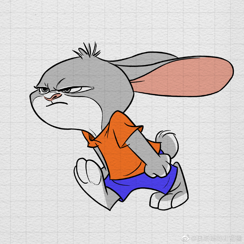 疯狂动物城系列 兔子朱迪简笔画画法步骤