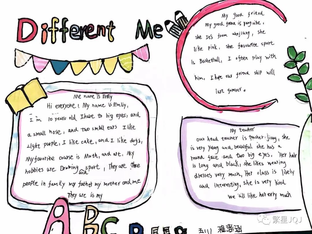 different me 英语手抄报简单好看-图2
