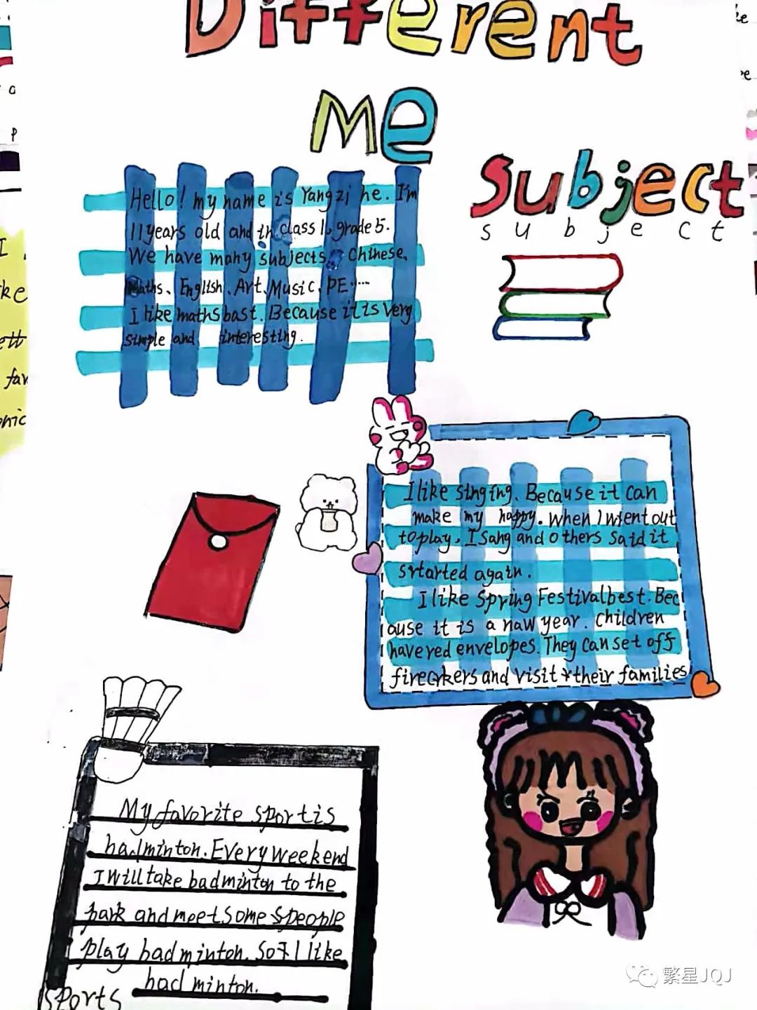 different me 英语手抄报简单好看-图5