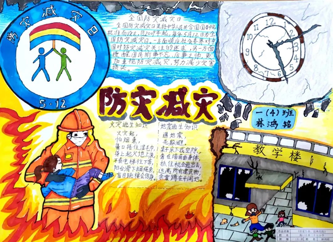 512防灾减灾手抄报怎么画-图4