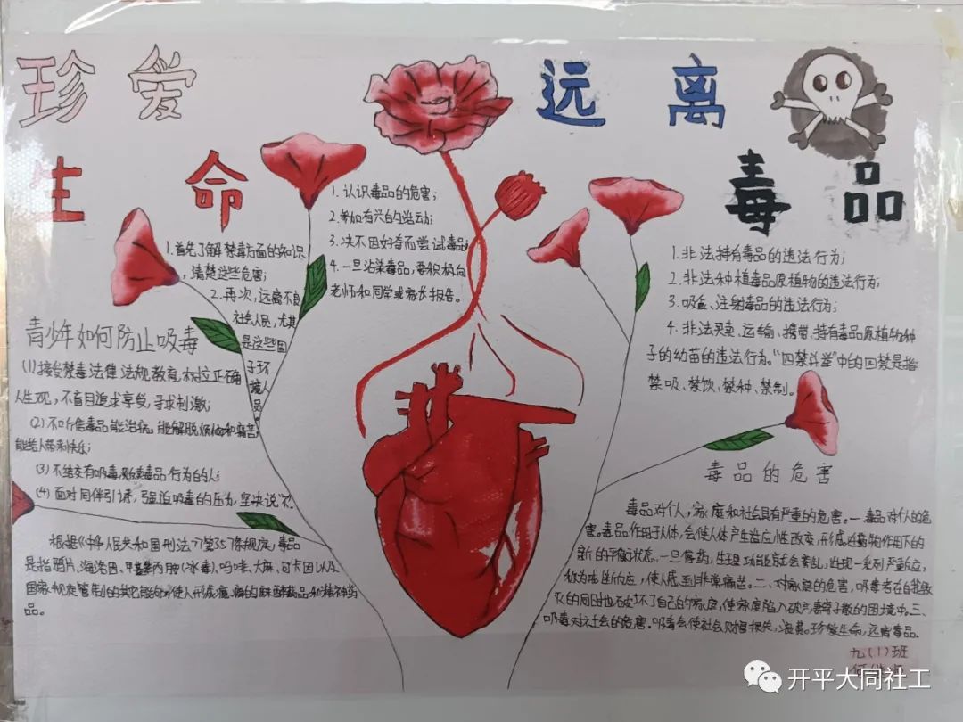 抵制毒品 参与禁毒主题手抄报一等奖-图3