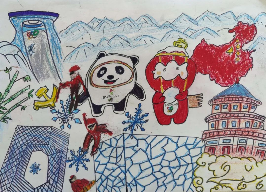 小学生喜迎二十大 筑梦向未来绘画作品-图3