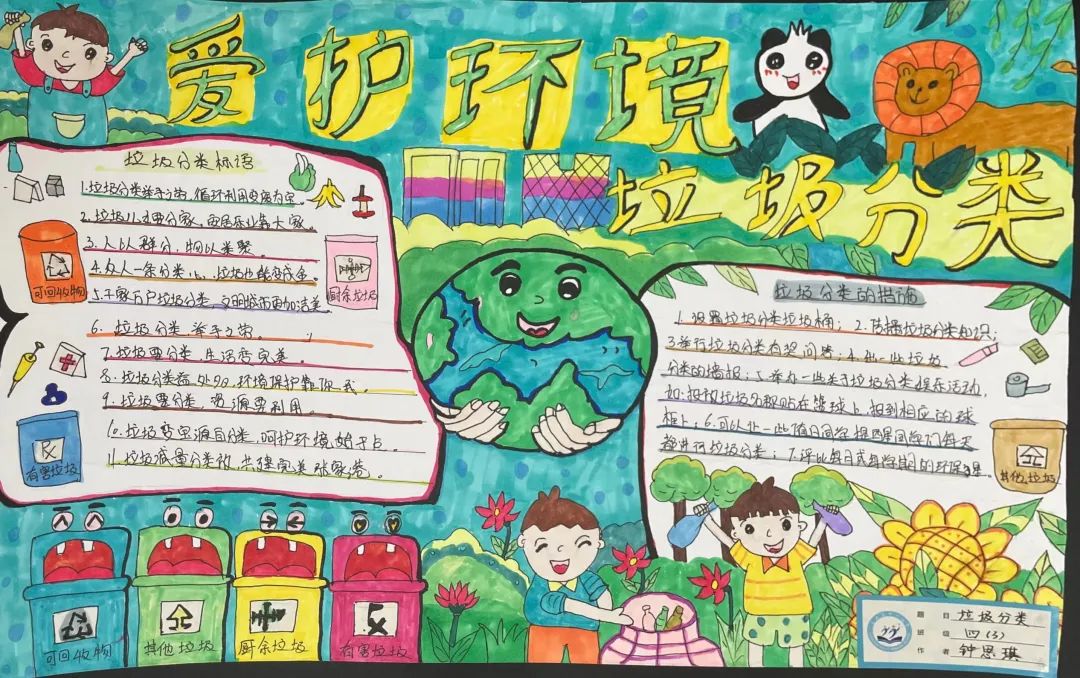 小学垃圾分类手抄报精选作品5张-图3