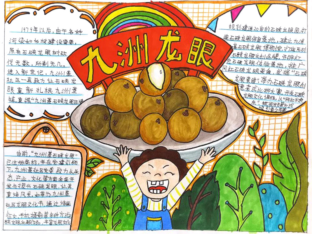 “龙情九洲 共谋振兴” 龙眼文化手抄报9张-图7