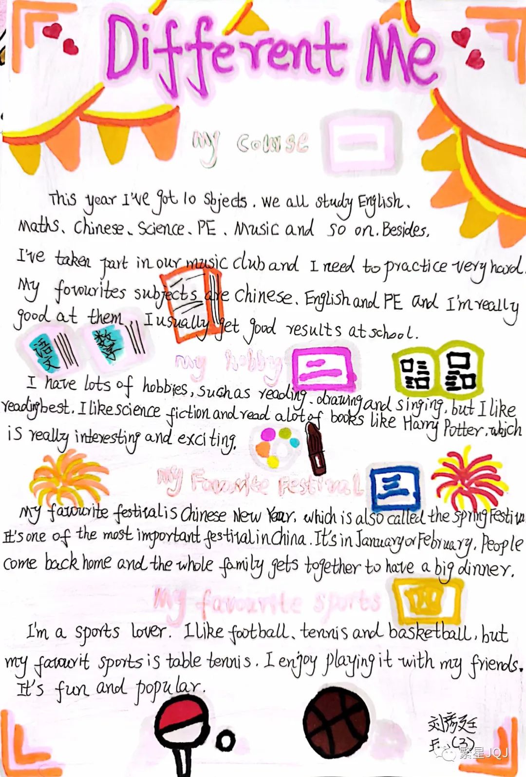 "缤纷世界 不一样的我"高中英语手抄报5张-图3