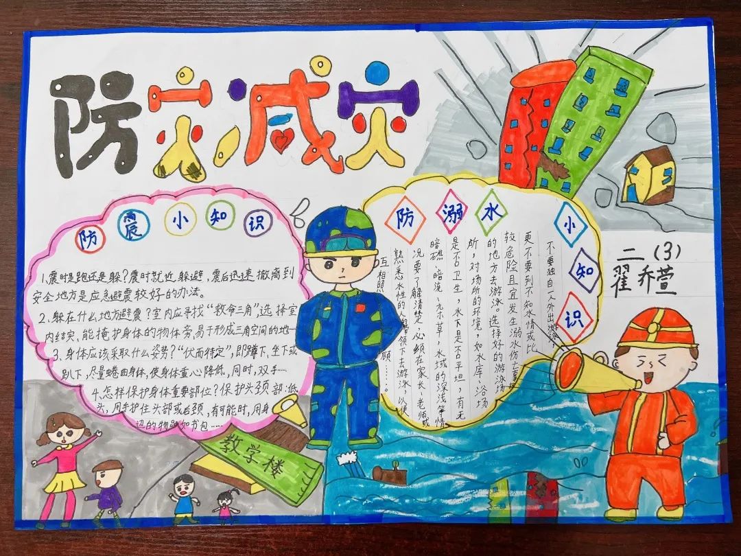 中小学生防灾减灾主题手抄报获奖作品-图5