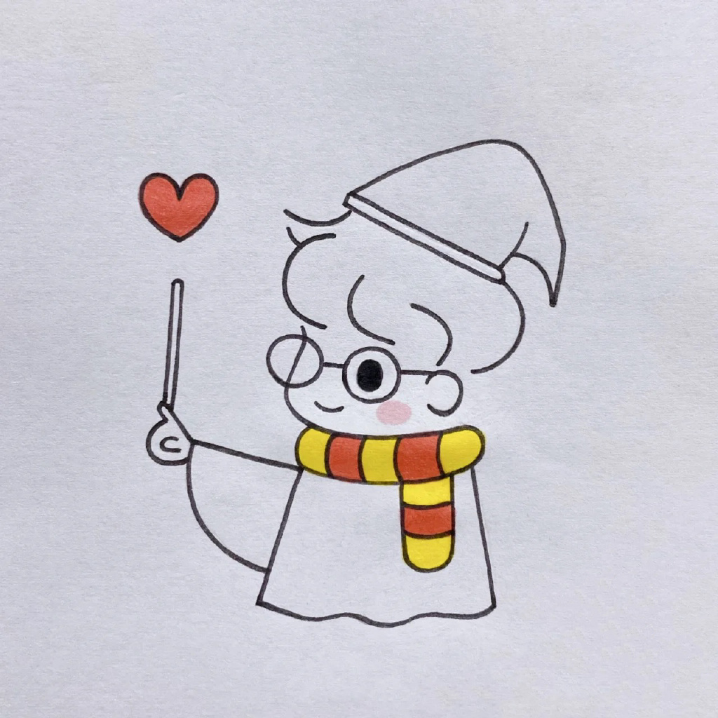 一组可爱卡通头像简笔画图片-图5