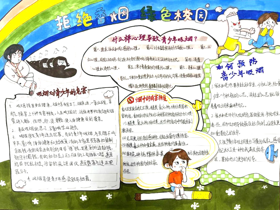 2022世界无烟日手抄报优秀作文展示6张-图4