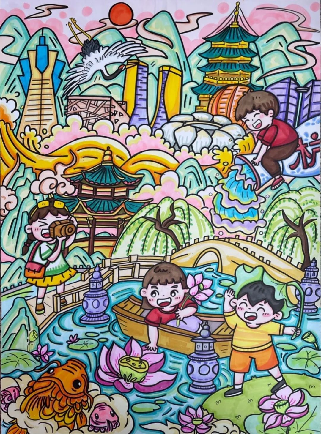 步骤7：《大美余杭 生态画卷》