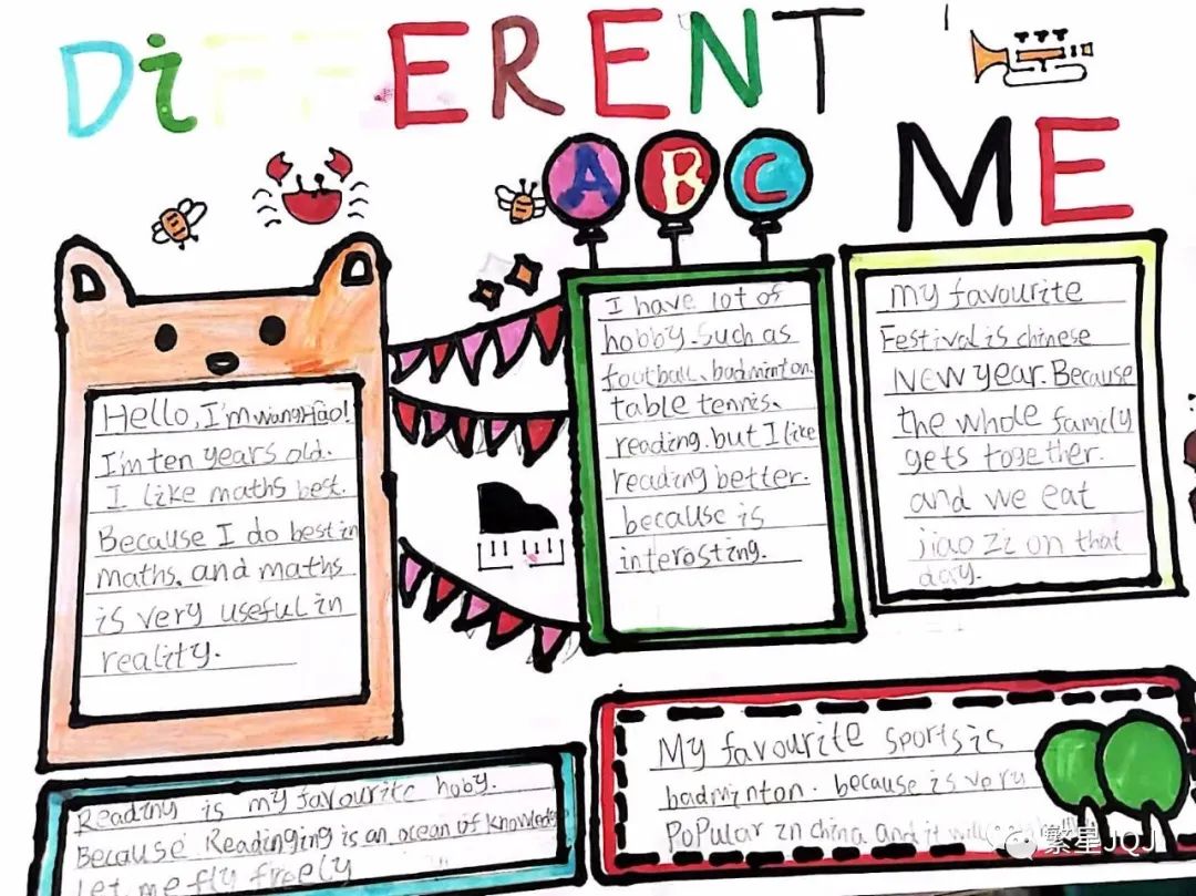 简单漂亮的英文手抄报—不一样的我-图4