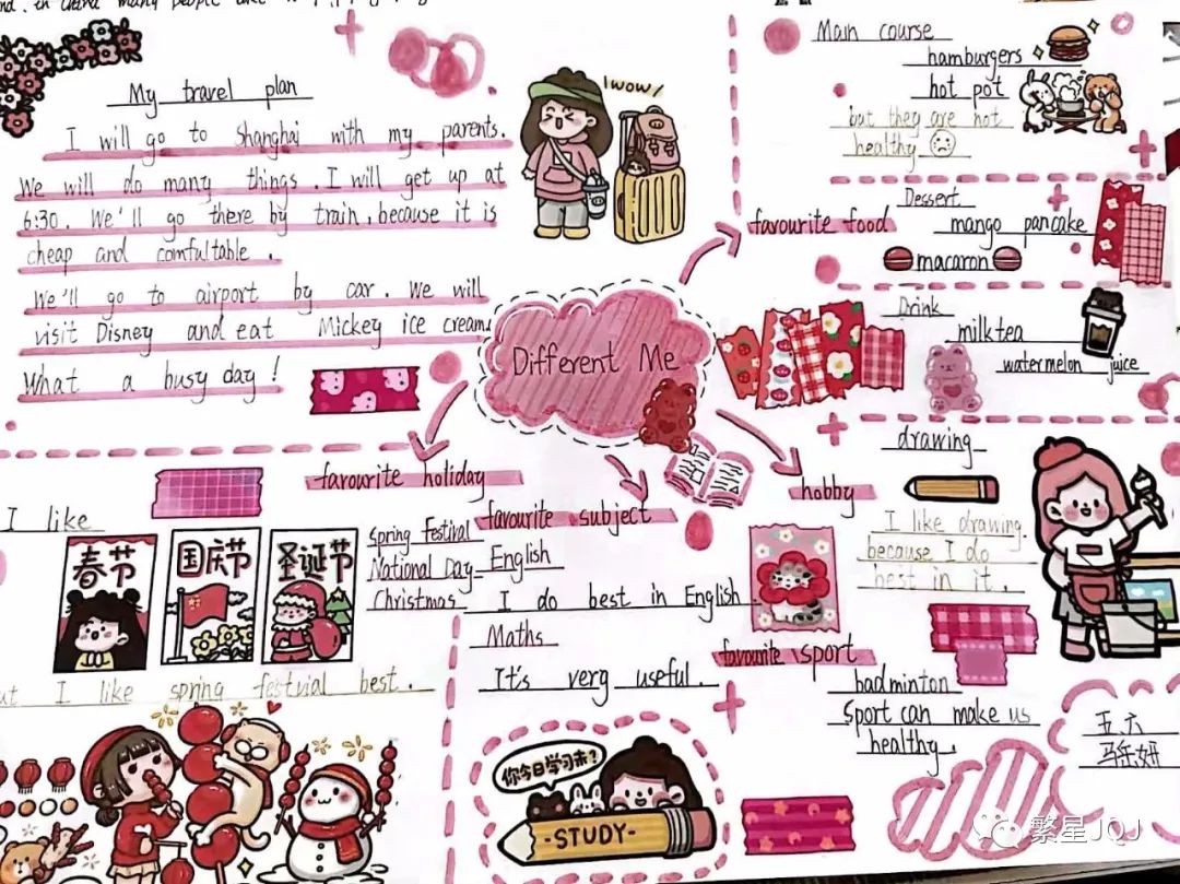 简单漂亮的英文手抄报—不一样的我-图5