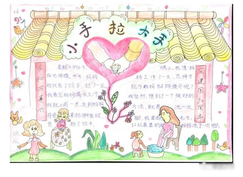 “小手拉大手，晒晒我家的文明事”手抄报优秀作品展之四-图5