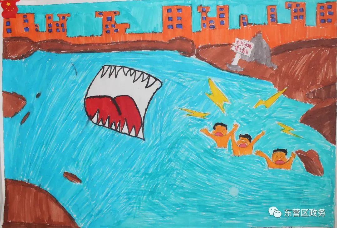 防溺水教育主题绘画 增强安全防范意识-图11