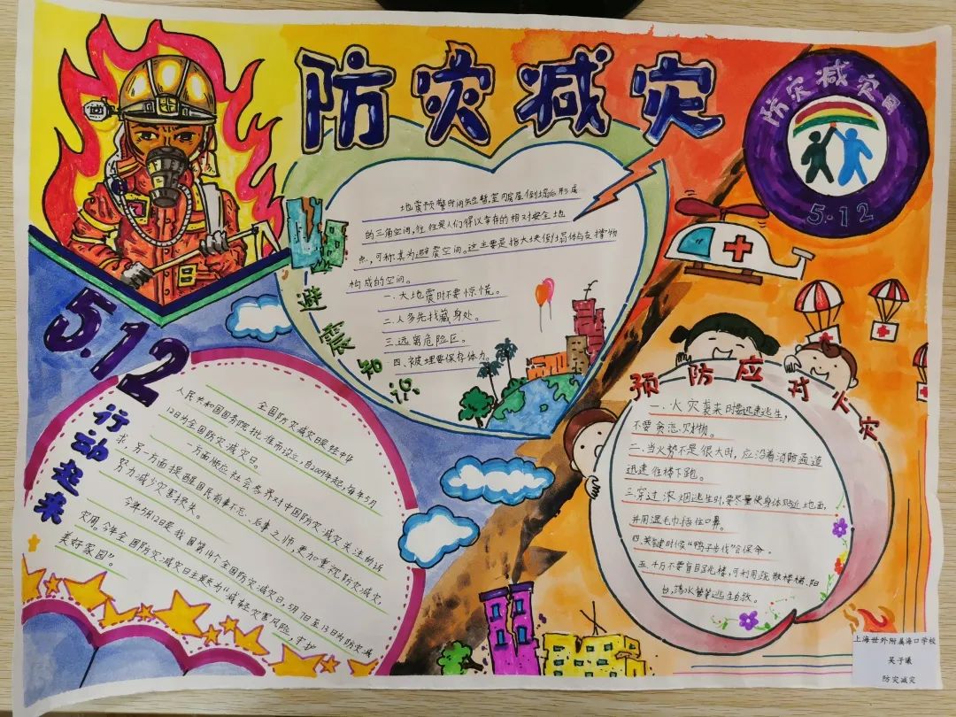 防灾减灾 珍爱生命手抄报一等奖（可下载打印）-图1