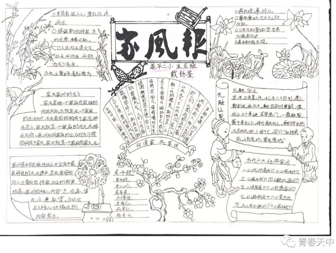 “传承好家风 践行好家训”主题手抄报获奖作品-图2