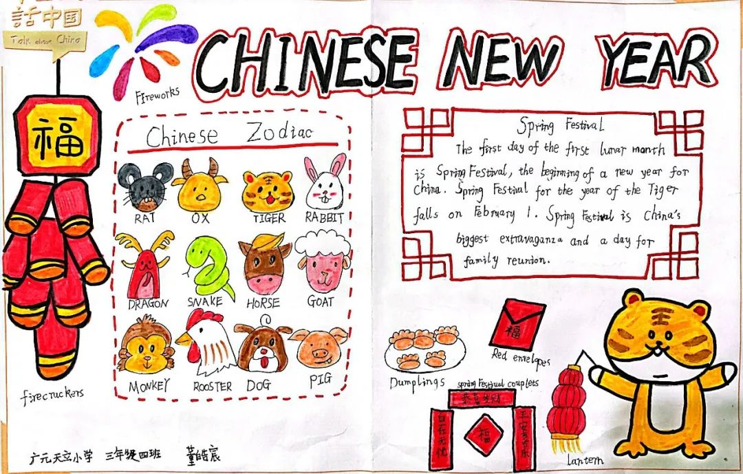 中国的春节英语手抄报图片8张-图3