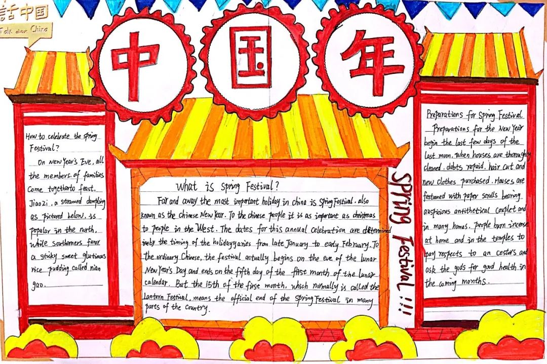幸福中国年 漂亮的英语手抄报图片-图2