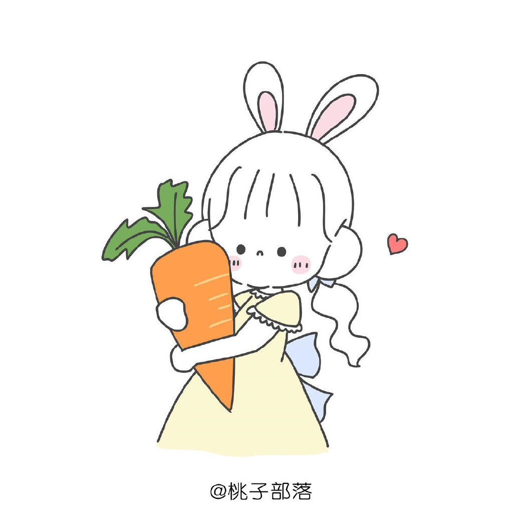 分享一组来自chama的简笔画，小姐姐的头发是不是太好画了-图1