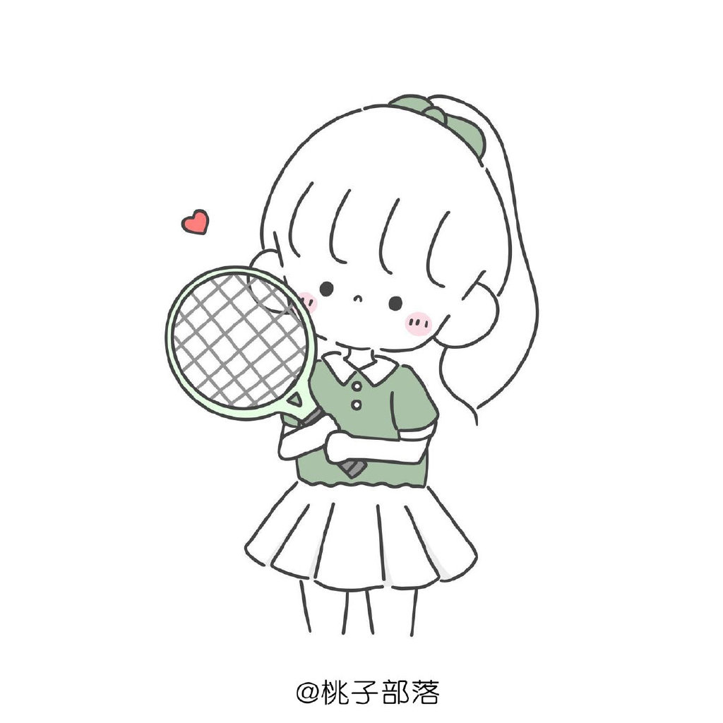 分享一组来自chama的简笔画，小姐姐的头发是不是太好画了-图3