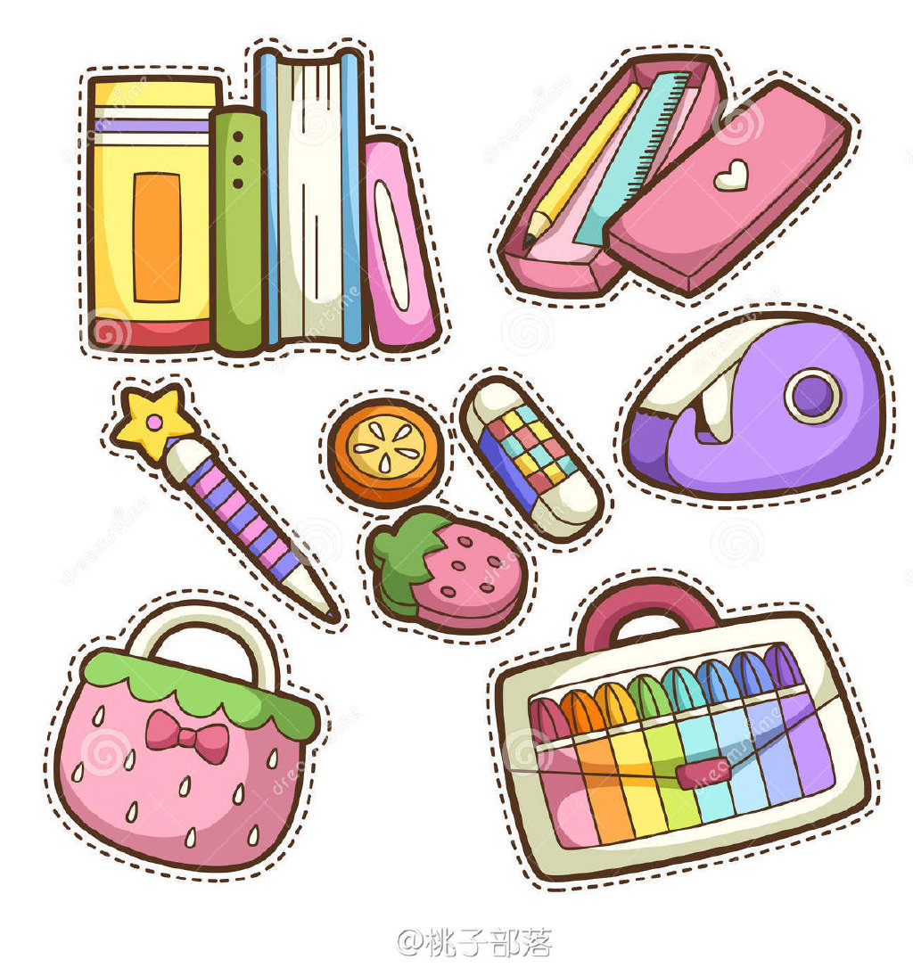 一组可爱的文具简笔画图片-图4