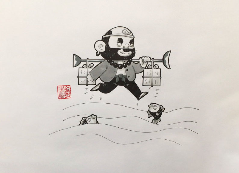 西游记人物卡通唐僧师徒四人简笔画图片-图1