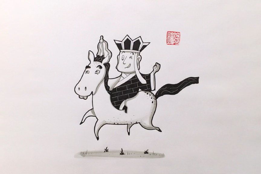 西游记人物卡通唐僧师徒四人简笔画图片-图3