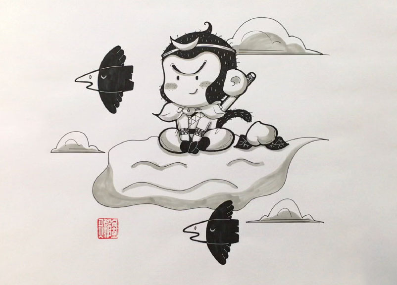 西游记人物卡通唐僧师徒四人简笔画图片-图4