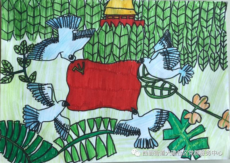 “红星闪闪.爱心满满”八一建军节绘画作品（幼儿组）-图1