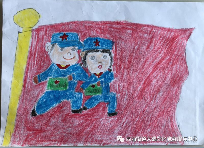 “红星闪闪.爱心满满”八一建军节绘画作品（幼儿组）-图2