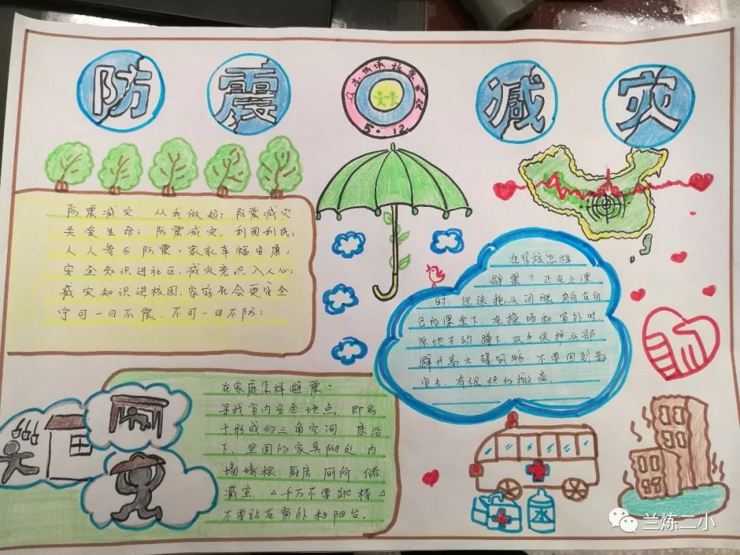 “防灾减灾 安全你我”手抄报参赛作品-图2