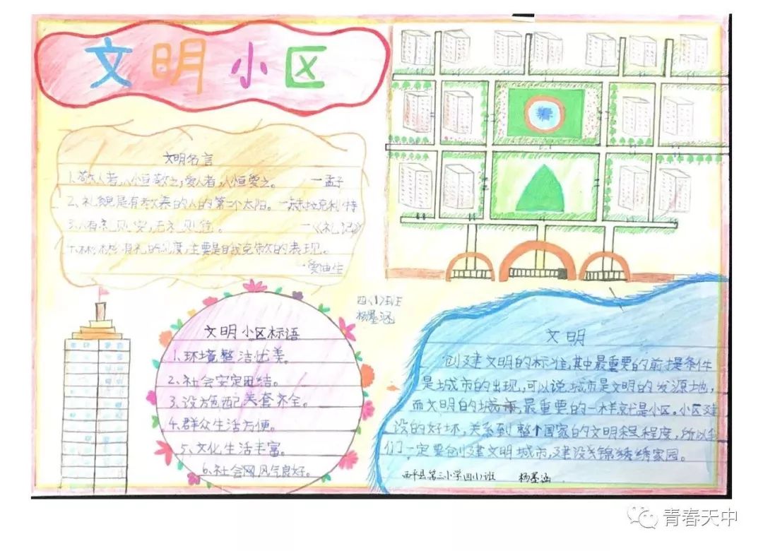 【携手红领巾 文明共传承】手抄报简单漂亮-图1