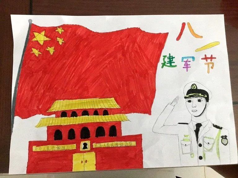 致敬最可爱的人！迎“八一”主题绘画作品-图7