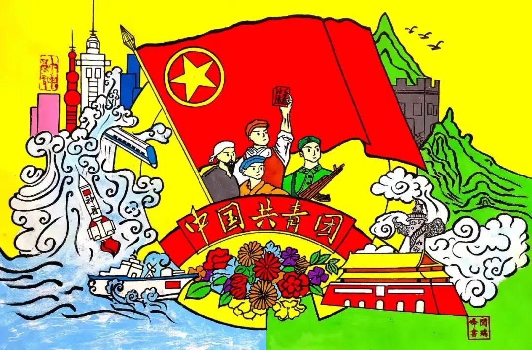 建团百年主题手抄报简单漂亮-图3