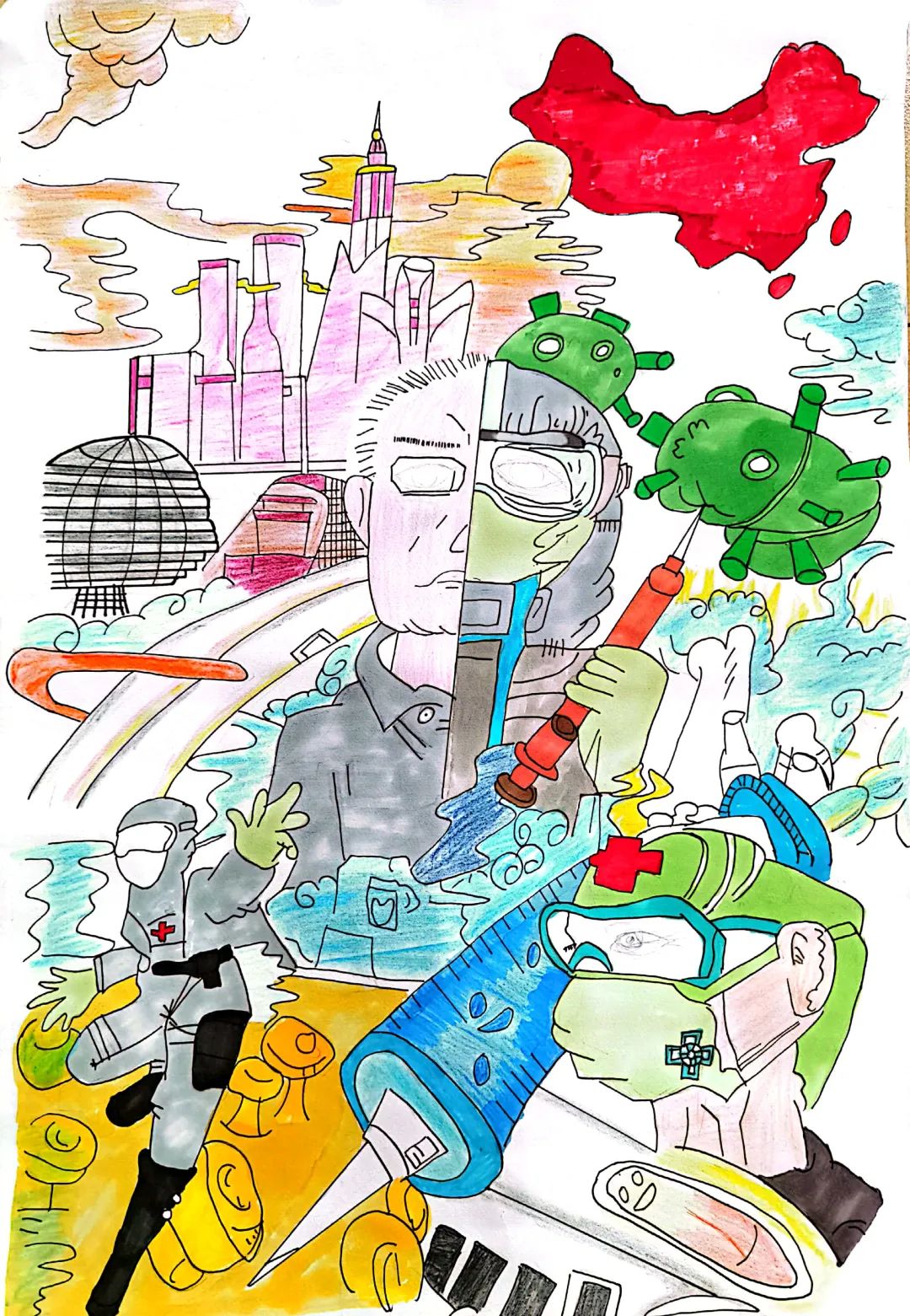 建团百年展示强大祖国 建团百年主题手抄报一等奖-图4