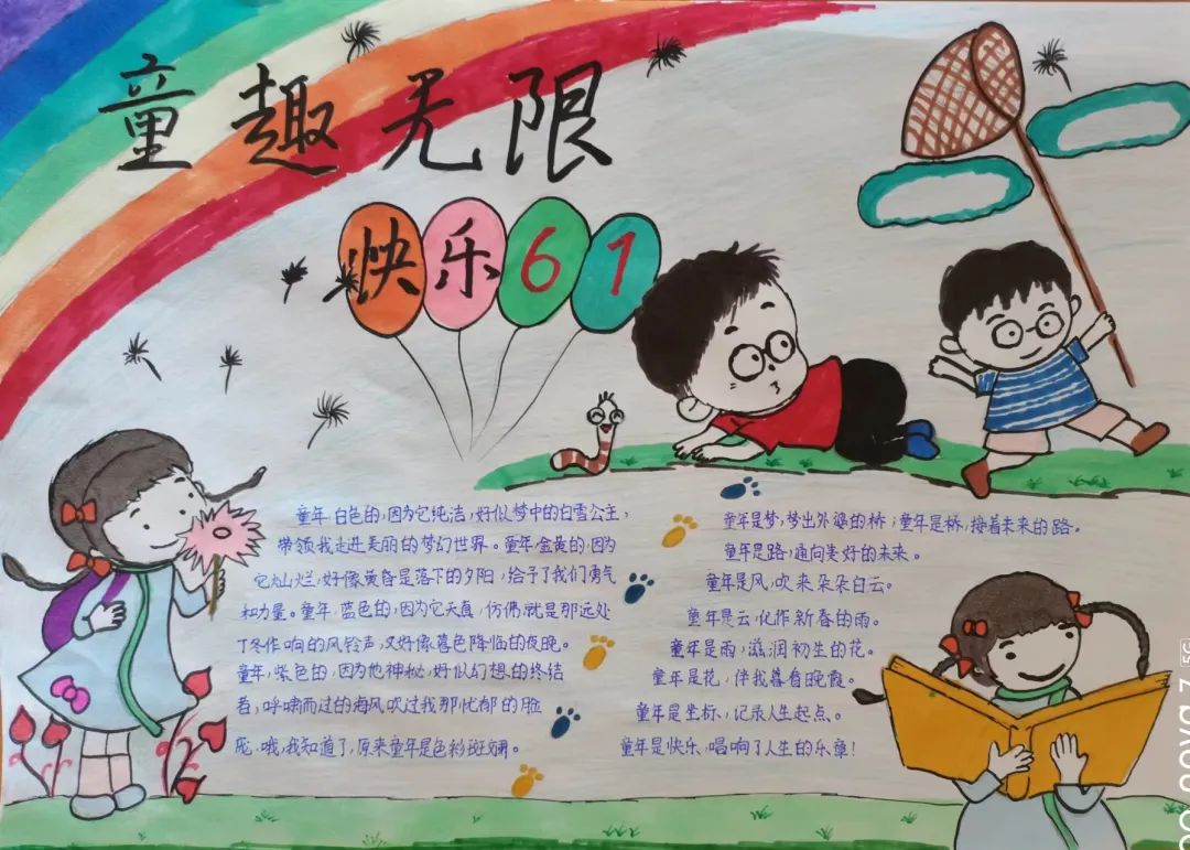 不忘童心 向梦想前行!六一主题手抄报-图2