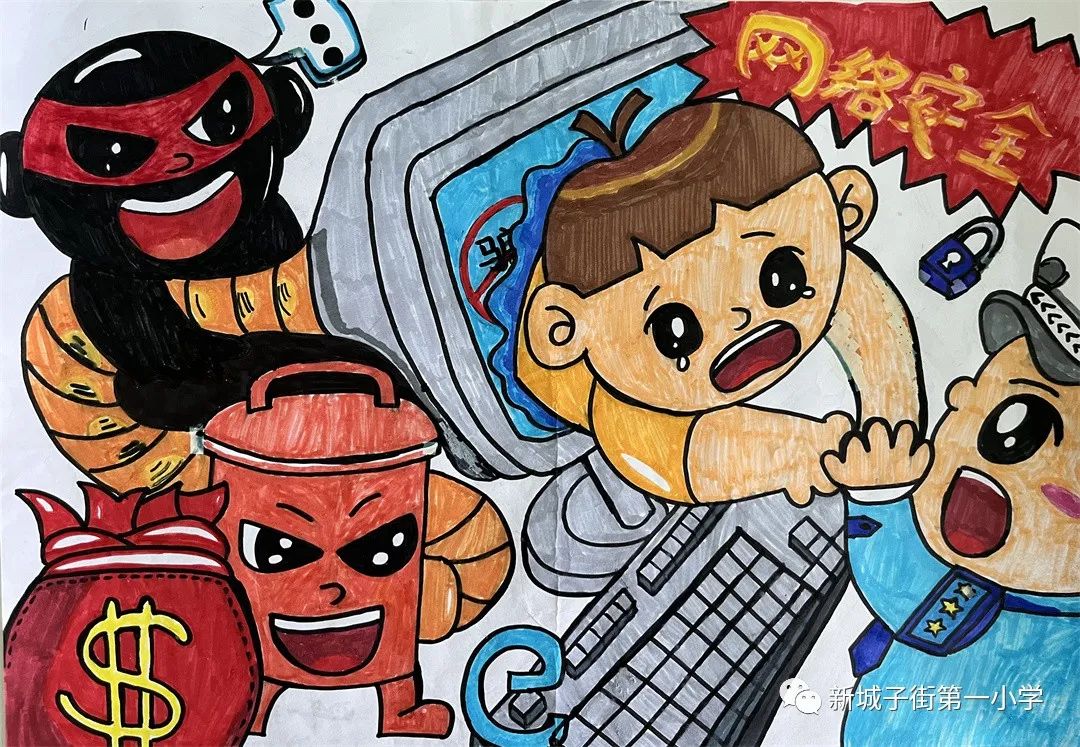 “宣传文明上网 弘扬网络正气”手抄报图片5张-图4