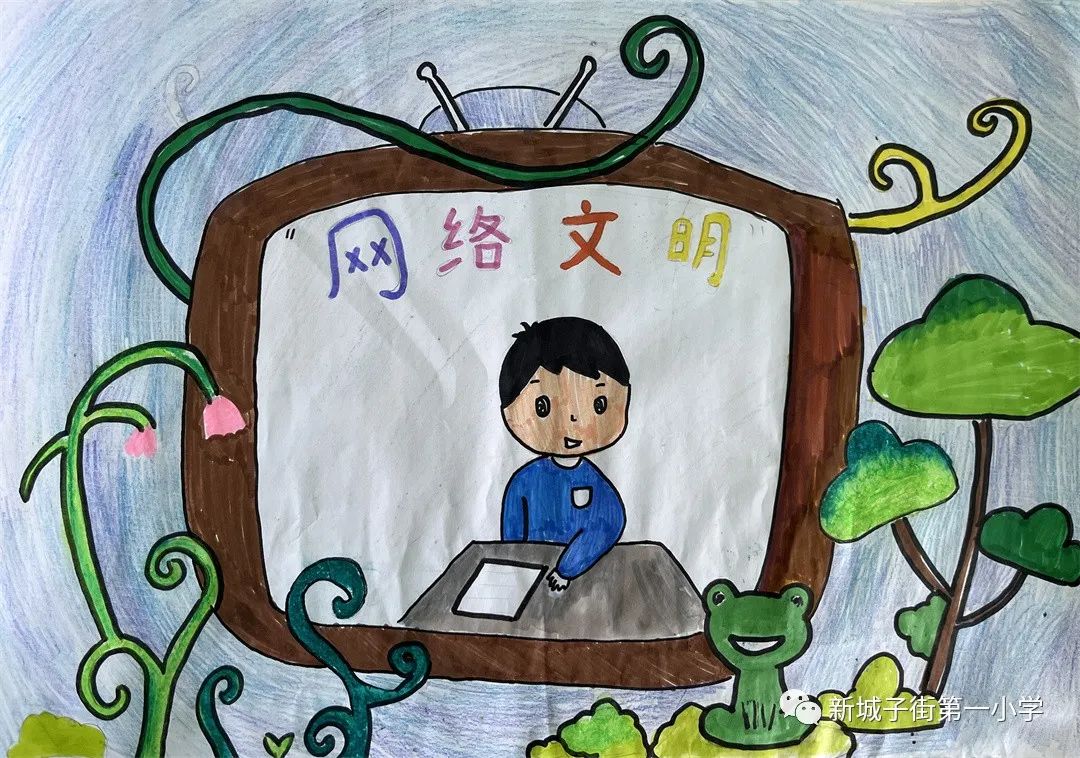 “倡导健康上网 创建绿色网络”手抄报一等奖-图2