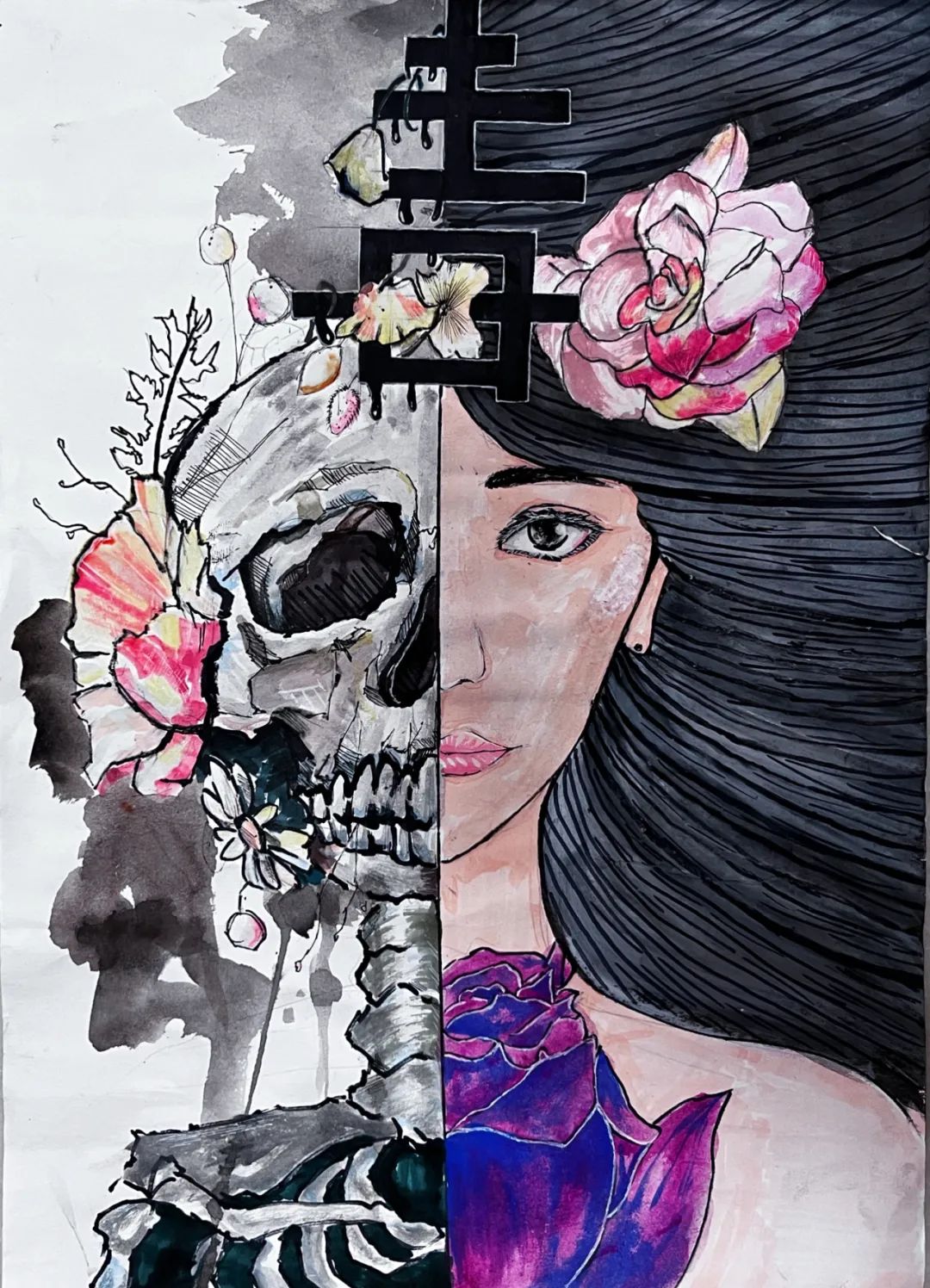 “健康成长 拒绝毒品”主题儿童绘画作品-图6